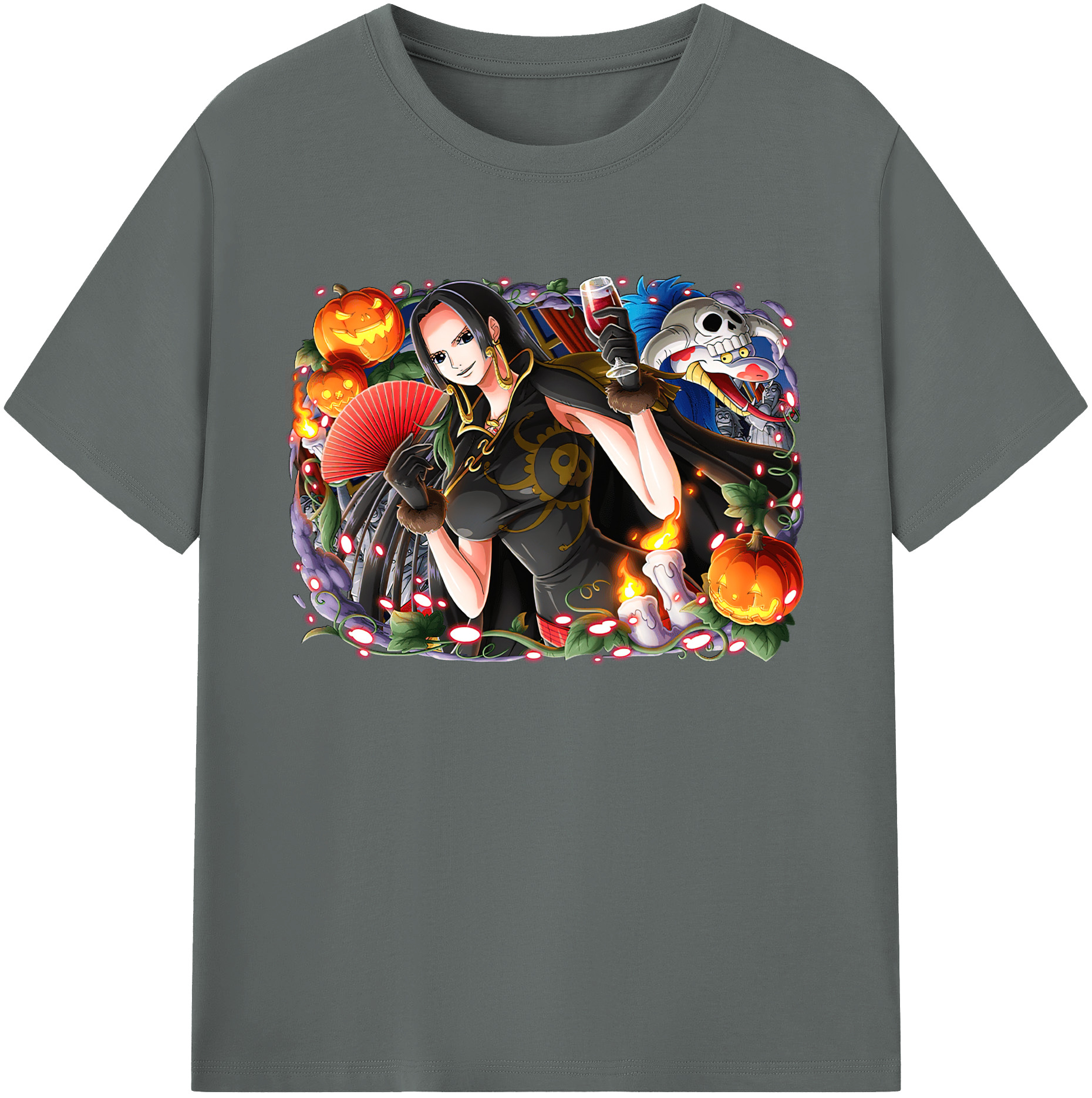 ワンピース ボア・ハンコック ONE PIECE Boa·Hancock 綿100％ メンズ半袖Tシャツ｜肌触りやわらか＆通気性